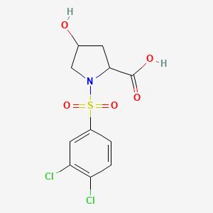 molecular formula C11H11Cl2NO5S B2432855 1-(3,4-Dichlorobenzenesulfonyl)-4-hydroxypyrrolidine-2-carboxylic acid CAS No. 1009784-35-3