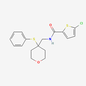 B2432861 5-chloro-N-((4-(phenylthio)tetrahydro-2H-pyran-4-yl)methyl)thiophene-2-carboxamide CAS No. 1797955-53-3