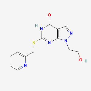 1-(2-hydroxyethyl)-6-((pyridin-2-ylmethyl)thio)-1H-pyrazolo[3,4-d]pyrimidin-4(5H)-one