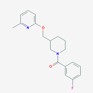 (3-Fluorophenyl)-[3-[(6-methylpyridin-2-yl)oxymethyl]piperidin-1-yl]methanone
