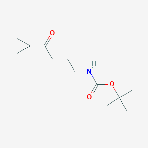 molecular formula C12H21NO3 B2432872 Tert-butyl N-(4-cyclopropyl-4-oxobutyl)carbamate CAS No. 1361492-26-3