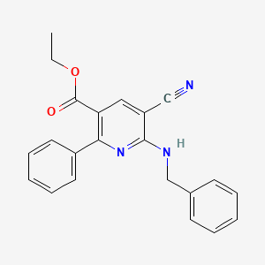 Ethyl 6-(benzylamino)-5-cyano-2-phenylnicotinate