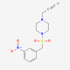 1-[(3-Nitrophenyl)methanesulfonyl]-4-(prop-2-yn-1-yl)piperazine