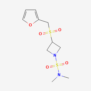 B2432887 3-((furan-2-ylmethyl)sulfonyl)-N,N-dimethylazetidine-1-sulfonamide CAS No. 1797698-91-9