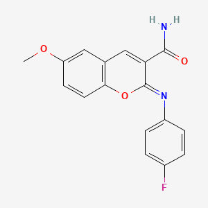 (2z)-2-[(4-Fluorophenyl)imino]-6-methoxy-2h-chromene-3-carboxamide