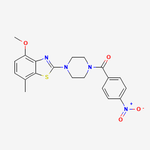(4-(4-Methoxy-7-methylbenzo[d]thiazol-2-yl)piperazin-1-yl)(4-nitrophenyl)methanone