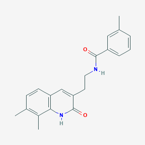 N-(2-(7,8-Dimethyl-2-oxo-1,2-dihydroquinolin-3-yl)ethyl)-3-methylbenzamide