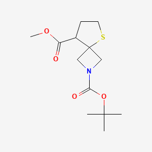 B2432894 2-tert-Butyl 8-methyl 5-thia-2-azaspiro[3.4]octane-2,8-dicarboxylate CAS No. 1823264-51-2