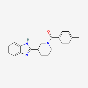 molecular formula C20H21N3O B2432897 2-[1-(4-methylbenzoyl)piperidin-3-yl]-1H-1,3-benzodiazole CAS No. 950084-08-9