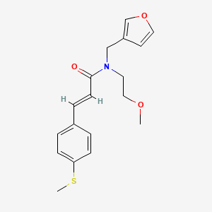 (E)-N-(furan-3-ylmethyl)-N-(2-methoxyethyl)-3-(4-(methylthio)phenyl)acrylamide