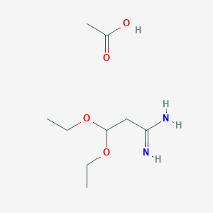 molecular formula C9H20N2O4 B2432902 3,3-Diethoxypropanimidamide acetate CAS No. 2137818-27-8