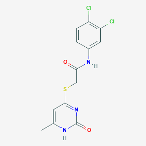 molecular formula C13H11Cl2N3O2S B2432912 N-(3,4-dichlorophenyl)-2-[(6-methyl-2-oxo-1,2-dihydropyrimidin-4-yl)sulfanyl]acetamide CAS No. 905665-85-2