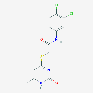 molecular formula C13H11Cl2N3O2S B2432912 N-(3,4-dichlorophenyl)-2-[(6-methyl-2-oxo-1H-pyrimidin-4-yl)sulfanyl]acetamide CAS No. 905665-85-2