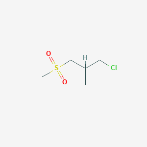 molecular formula C5H11ClO2S B2432913 1-Chloro-3-methanesulfonyl-2-methylpropane CAS No. 1343502-27-1