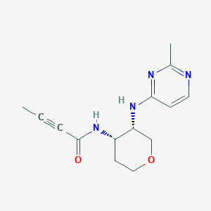 N-[(3S,4S)-3-[(2-Methylpyrimidin-4-yl)amino]oxan-4-yl]but-2-ynamide