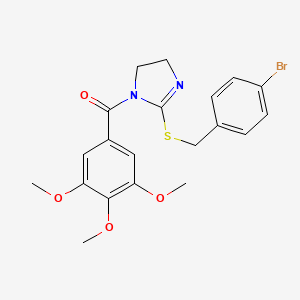 [2-[(4-Bromophenyl)methylsulfanyl]-4,5-dihydroimidazol-1-yl]-(3,4,5-trimethoxyphenyl)methanone