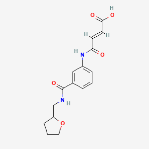 B2432950 (E)-4-Oxo-4-(3-{[(tetrahydro-2-furanylmethyl)-amino]carbonyl}anilino)-2-butenoic acid CAS No. 940475-24-1