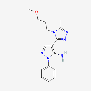 4-[4-(3-methoxypropyl)-5-methyl-4H-1,2,4-triazol-3-yl]-1-phenyl-1H-pyrazol-5-amine