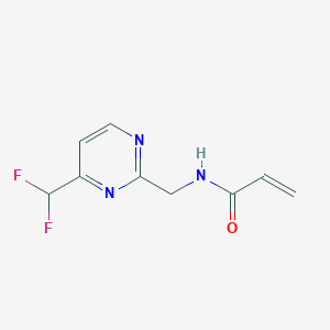 molecular formula C9H9F2N3O B2432976 N-[[4-(Difluoromethyl)pyrimidin-2-yl]methyl]prop-2-enamide CAS No. 2411277-72-8