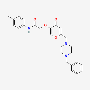2-((6-((4-benzylpiperazin-1-yl)methyl)-4-oxo-4H-pyran-3-yl)oxy)-N-(p-tolyl)acetamide