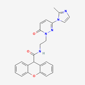 molecular formula C24H21N5O3 B2433011 N-(2-(3-(2-methyl-1H-imidazol-1-yl)-6-oxopyridazin-1(6H)-yl)ethyl)-9H-xanthene-9-carboxamide CAS No. 1351655-16-7