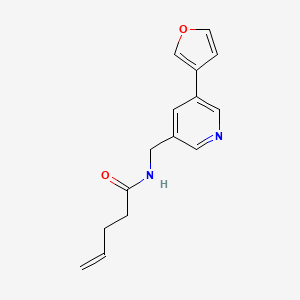molecular formula C15H16N2O2 B2433033 N-((5-(furan-3-yl)pyridin-3-yl)methyl)pent-4-enamide CAS No. 2034617-33-7