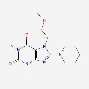 molecular formula C15H23N5O3 B2433045 7-(2-甲氧基乙基)-1,3-二甲基-8-(哌啶-1-基)-1H-嘌呤-2,6(3H,7H)-二酮 CAS No. 797028-30-9
