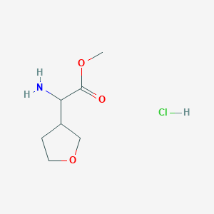 molecular formula C7H14ClNO3 B2433047 Methyl 2-amino-2-(tetrahydrofuran-3-YL)acetate hcl CAS No. 1169930-49-7; 1922707-24-1