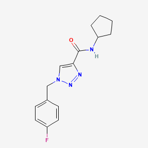 molecular formula C15H17FN4O B2433049 N-环戊基-1-(4-氟苯甲基)-1H-1,2,3-三唑-4-羧酰胺 CAS No. 1060450-41-0