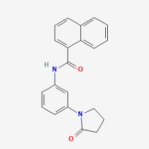 molecular formula C21H18N2O2 B2433051 N-(3-(2-oxopyrrolidin-1-yl)phenyl)-1-naphthamide CAS No. 941993-35-7