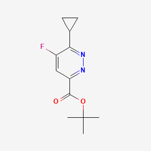 molecular formula C12H15FN2O2 B2433055 Tert-butyl 6-cyclopropyl-5-fluoropyridazine-3-carboxylate CAS No. 2375261-53-1