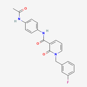 molecular formula C21H18FN3O3 B2433069 N-(4-acetamidophenyl)-1-[(3-fluorophenyl)methyl]-2-oxo-1,2-dihydropyridine-3-carboxamide CAS No. 1005298-00-9