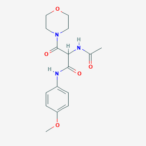 molecular formula C16H21N3O5 B2433103 2-(acetylamino)-N-(4-methoxyphenyl)-3-morpholino-3-oxopropanamide CAS No. 551921-08-5