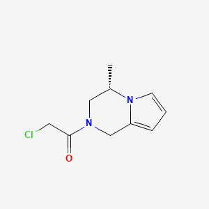 molecular formula C10H13ClN2O B2433110 2-chloro-1-[(4S)-4-methyl-1H,2H,3H,4H-pyrrolo[1,2-a]pyrazin-2-yl]ethan-1-one CAS No. 2411177-67-6