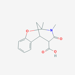 molecular formula C14H15NO4 B2433148 9,10-dimethyl-11-oxo-8-oxa-10-azatricyclo[7.3.1.0,2,7]trideca-2,4,6-triene-12-carboxylic acid CAS No. 349549-26-4