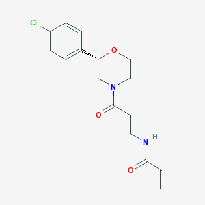 molecular formula C16H19ClN2O3 B2433173 N-[3-[(2S)-2-(4-Chlorophenyl)morpholin-4-yl]-3-oxopropyl]prop-2-enamide CAS No. 2201326-39-6