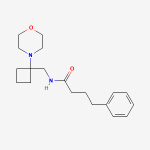 molecular formula C19H28N2O2 B2433181 N-{[1-(morpholin-4-yl)cyclobutyl]methyl}-4-phenylbutanamide CAS No. 2380175-58-4