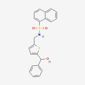 molecular formula C22H19NO3S2 B2433195 N-((5-(hydroxy(phenyl)methyl)thiophen-2-yl)methyl)naphthalene-1-sulfonamide CAS No. 1797601-59-2