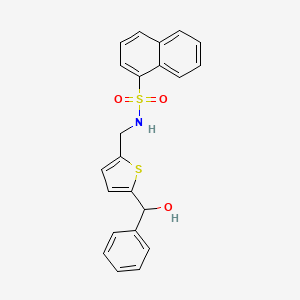 N-((5-(hydroxy(phenyl)methyl)thiophen-2-yl)methyl)naphthalene-1-sulfonamide