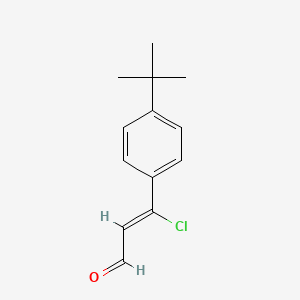 molecular formula C13H15ClO B2433225 (2Z)-3-(4-Tert-butylphenyl)-3-chloroprop-2-enal CAS No. 91405-41-3