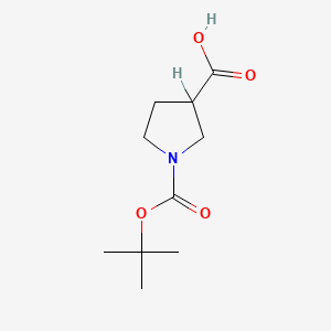 molecular formula C10H17NO4 B2433267 1-Boc-pyrrolidine-3-carboxylic acid CAS No. 140148-70-5; 59378-75-5; 72925-16-7; 72983-31-4