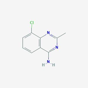 molecular formula C9H8ClN3 B2433268 8-Chloro-2-methylquinazolin-4-amine CAS No. 1691116-87-6