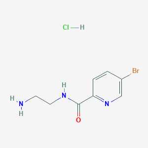 molecular formula C8H11BrClN3O B2433294 N-(2-aminoethyl)-5-bromopyridine-2-carboxamide hydrochloride CAS No. 103878-71-3