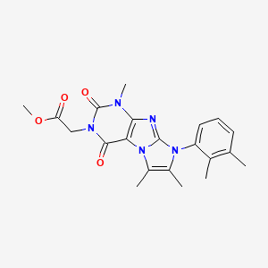 molecular formula C21H23N5O4 B2433301 methyl 2-[8-(2,3-dimethylphenyl)-1,6,7-trimethyl-2,4-dioxo-1H,2H,3H,4H,8H-imidazo[1,2-g]purin-3-yl]acetate CAS No. 878731-99-8