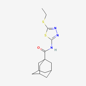molecular formula C15H21N3OS2 B2433317 N-[5-(ethylsulfanyl)-1,3,4-thiadiazol-2-yl]adamantane-1-carboxamide CAS No. 392239-57-5
