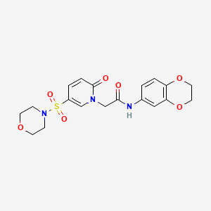 molecular formula C19H21N3O7S B2433341 N-(2,3-dihydro-1,4-benzodioxin-6-yl)-2-[5-(morpholine-4-sulfonyl)-2-oxo-1,2-dihydropyridin-1-yl]acetamide CAS No. 1251710-82-3