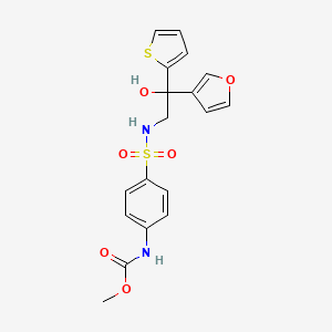 methyl (4-(N-(2-(furan-3-yl)-2-hydroxy-2-(thiophen-2-yl)ethyl)sulfamoyl)phenyl)carbamate