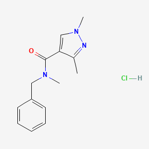 N-benzyl-N,1,3-trimethyl-1H-pyrazole-4-carboxamide hydrochloride