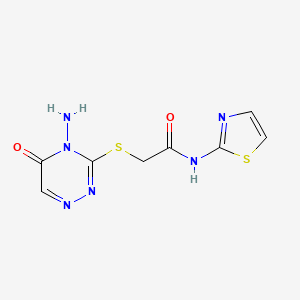 2-[(4-amino-5-oxo-1,2,4-triazin-3-yl)sulfanyl]-N-(1,3-thiazol-2-yl)acetamide