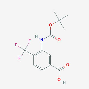 3-[(2-Methylpropan-2-yl)oxycarbonylamino]-4-(trifluoromethyl)benzoic acid